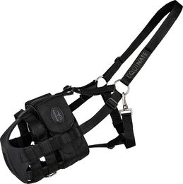 Equinate Fressbremse Airflow mit Nasenlöchern aus Nylon für Warmblut Pferde in Schwarz – Bild 1 von 1