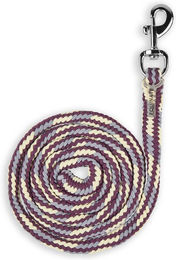 Equinate Führstrick und Anbindestrick Olivia mit Karabinerhaken Silber-Weinrot – Bild 1 von 1