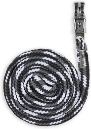 Equinate Führstrick und Anbindestrick Olivia mit Panikhaken Grau-Schwarz – Bild 1 von 1