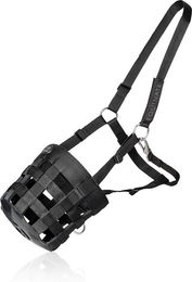 Equinate Grazeguard Fressbremse für Shetlandponys mit Polsterband aus Nylon in Schwarz – Bild 1 von 3