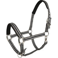 Produktbild von Equinate Halfter Oakley doppelt verstellbar mit Polsterung für Warmblut in Grau-Schwarz