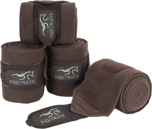 Equinate Harmony Fleece-Gamaschen für Warmblut Pferde Braun – Bild 1 von 6
