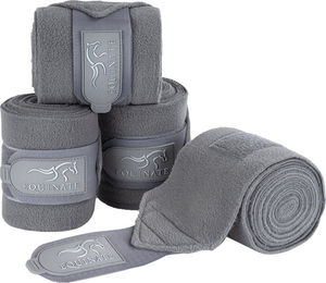 Equinate Harmony Fleecebandagen Gamaschen für Warmblut Pferde Grau – Bild 1 von 6