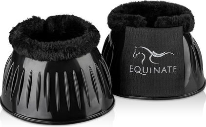 Equinate Hufglocken Avery aus PVC mit synthetischem Lammfell in Schwarz Größe L – Bild 1 von 8