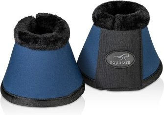 Equinate Hufglocken Furlyn Gamaschen mit synthetischem Lammfell in Navy Blau Größe XL – Bild 1 von 3
