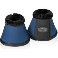 Produktbild von Equinate Hufglocken Furlyn Gamaschen mit synthetischem Lammfell in Navy Blau Größe XL