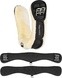 Equinate Kurzgurt Lakewood mit abnehmbarem synthetischem Lammfell Schwarz 60 cm - 60 cm – Bild 1 von 3