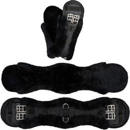 Equinate Kurzgurt Luke anatomisch aus Polyester mit Lammfell schwarz 70 cm – Bild 1 von 3