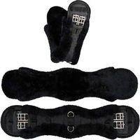 Produktbild von Equinate Kurzgurt Luke anatomisch aus Polyester mit Lammfell schwarz 70 cm