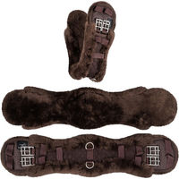 Produktbild von Equinate Kurzgurt Luke anatomisch mit echtem Lammfell Braun 70cm - 70 cm