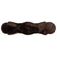 Produktbild von Equinate Kurzgurt Luke anatomisch mit echtem Lammfell Braun 80cm