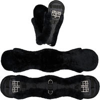 Produktbild von Equinate Kurzgurt Luke anatomisch mit Lammfell Schwarz 50cm