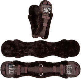 Equinate Kurzgurt Luke anatomisch mit synthetischem Lammfell Braun 70 cm - 70 cm – Bild 1 von 8
