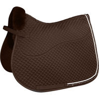 Produktbild von Equinate Lammfell Schabracke Star mit Strasssteinen für Warmblut Pferde Braun