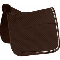 Produktbild von Equinate Lammfell Schabracke Star mit Strasssteinen für Warmblut Pferde Braun