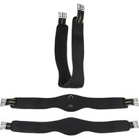 Produktbild von Equinate Langgurt Fremont anatomischer Sattelgurt mit 20mm Memory Foam Schwarz 110cm