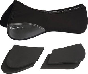 Equinate Laredo 2 Zonen Korrekturpad aus Memory Foam für Pferd und Pony mit 8 Einlagen in Schwarz – Bild 1 von 8