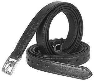 Equinate Leder Steigbügelriemen Superior mit Edelstahlschnallen Schwarz 130 cm – Bild 1 von 5