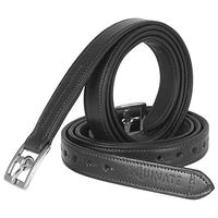 Produktbild von Equinate Leder Steigbügelriemen Superior mit Edelstahlschnallen Schwarz 130 cm