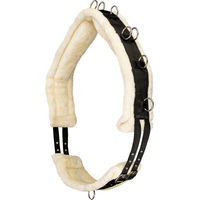 Produktbild von Equinate Longiergurt Cleveland für Ponys mit synthetischem Lammfell und Widerristpolster in Beige