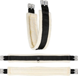 Equinate Midland Langgurt aus Nylon mit synthetischem Lammfell in Weiß 125cm - 125 cm – Bild 1 von 7