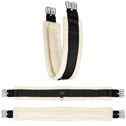 Equinate Midland Langgurt aus Nylon mit synthetischem Lammfell in Weiß 95cm – Bild 1 von 6
