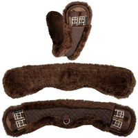 Produktbild von Equinate Mondgurt anatomisch aus Lammfell in Braun 60 cm - 60 cm