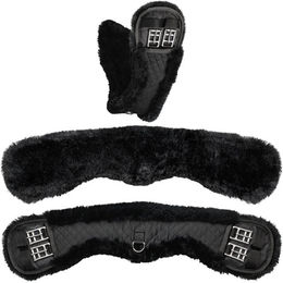 Equinate Mondgurt anatomisch aus Lammfell Schwarz 70 cm - 70 cm – Bild 1 von 7