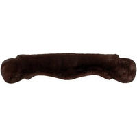 Produktbild von Equinate Mondgurt anatomisch mit synthetischem Lammfell braun 80 cm - 80 cm