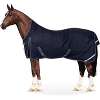 Produktbild von Equinate Oakland Regendecke für Pferde wasserdicht mit Fleeceinnenfutter Navy 125cm - 125 cm