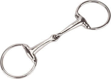 Equinate Olivenkopfgebiss aus Edelstahl 16mm einfach gebrochen 14,5cm – Bild 1 von 5