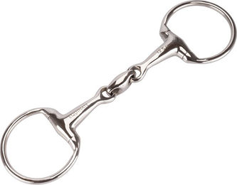 Equinate Olivenkopfgebiss für Pferde aus Edelstahl 16mm doppelt gebrochen 13,5cm – Bild 1 von 5