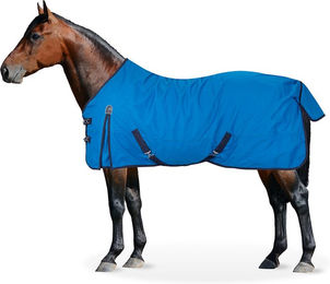 Equinate Regendecke Springfield wasserdicht mit Fleeceinnenfutter Blau 165cm - 165 cm – Bild 1 von 3