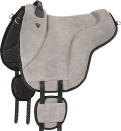 Equinate Reitpad California Bareback Pad aus Wildleder für Ponys in Grau – Bild 1 von 3