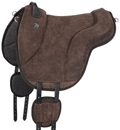 Equinate Reitpad California Bareback Pad für Ponys aus Wildleder Braun – Bild 1 von 2