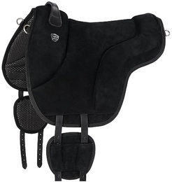 Equinate Reitpad California Bareback Pad für Ponys aus Wildleder Schwarz – Bild 1 von 3
