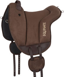 Equinate Reitpad Hamilton Bareback Pad aus Kunstleder für Ponys in Braun – Bild 1 von 3
