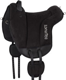 Equinate Reitpad Hamilton Wanderreitsattel aus Kunstleder Schwarz Pony – Bild 1 von 3