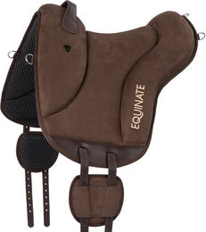 Equinate Reitpad Newfield Pony Braun aus synthetischem Wildleder mit Neopren Unterseite – Bild 1 von 4