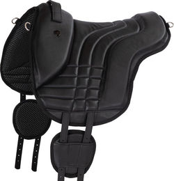 Equinate Reitpad Stella Bareback Pad aus Kunstleder Schwarz Pony – Bild 1 von 8