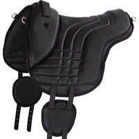 Produktbild von Equinate Reitpad Stella Bareback Pad aus Kunstleder Schwarz Pony