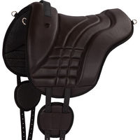 Produktbild von Equinate Reitpad Stella Bareback Pad für Pferde aus braunem Kunstleder mit Neopren Unterseite