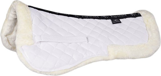 Produktbild von Equinate Sattelpad Sidney gepolstert mit Plüsch in Weiß Größe S für Pferde