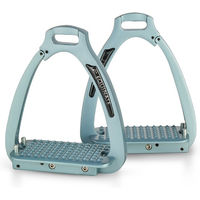 Produktbild von Equinate Sicherheitssteigbügel Florence aus Aluminium mit Gelenkarm 12cm Blaugrau