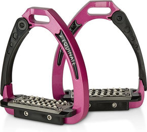 Equinate Sicherheitssteigbügel Velocity aus Aluminium mit Gelenkarm 10cm Pink – Bild 1 von 1