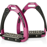 Produktbild von Equinate Sicherheitssteigbügel Velocity aus Aluminium mit Gelenkarm 10cm Pink