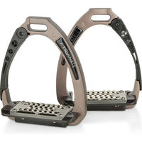 Produktbild von Equinate Sicherheitssteigbügel Velocity aus Aluminium mit Gelenkarm 12cm Braun