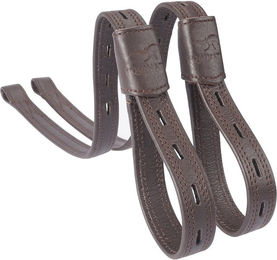 Equinate Slimline Mono Steigbügelriemen aus Leder mit Nylonkern in Braun – Bild 1 von 5