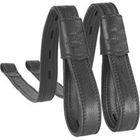 Produktbild von Equinate Slimline Mono Steigbügelriemen Ghost aus Leder Schwarz 60 cm - 60 cm