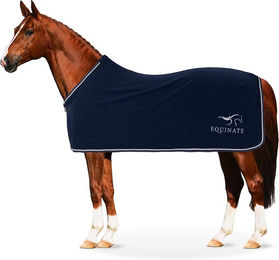 Equinate Springdale Pferdedecke aus Polarfleece mit Widerristpolster in Navy Blau 155cm – Bild 1 von 4
